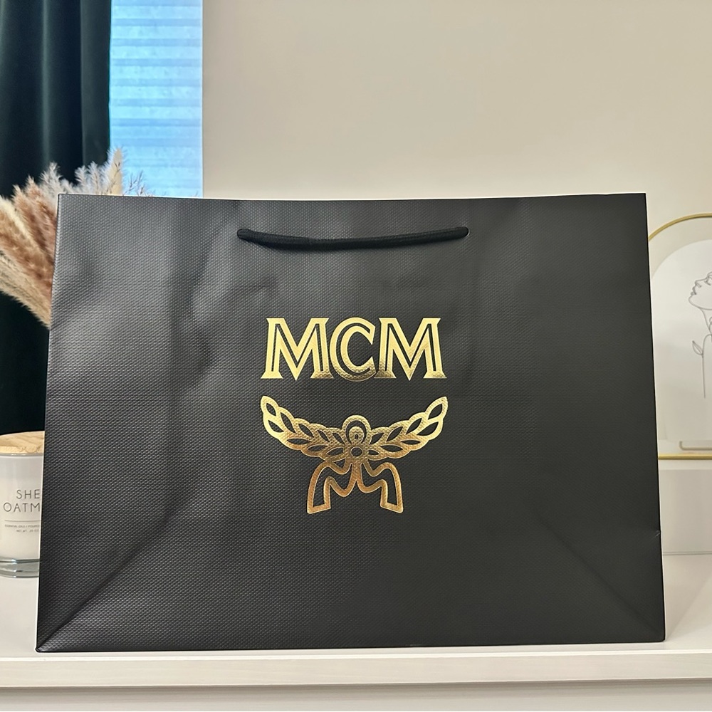 MCM Black Paper Shopping Bag